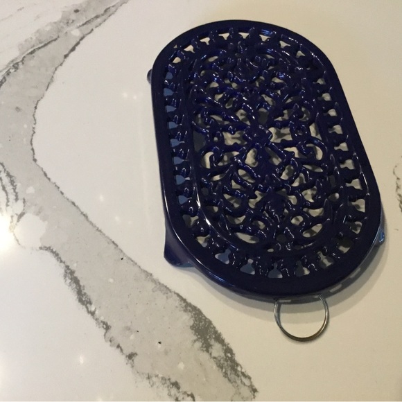 Vintage Kitchen Vintage Cobalt Blue Metal Pot Holder Poshmark